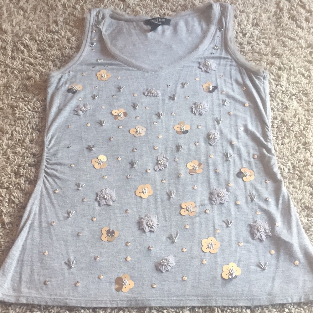 White House Black Market Embellished Tank